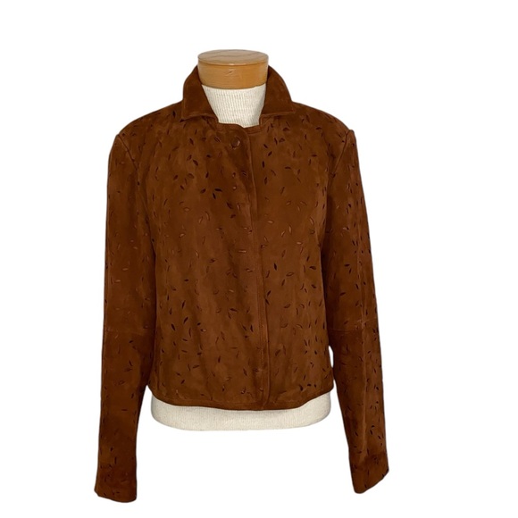 Worth Sz 8 Brown, Suede, Laser Cut Jacket - Picture 2 of 9